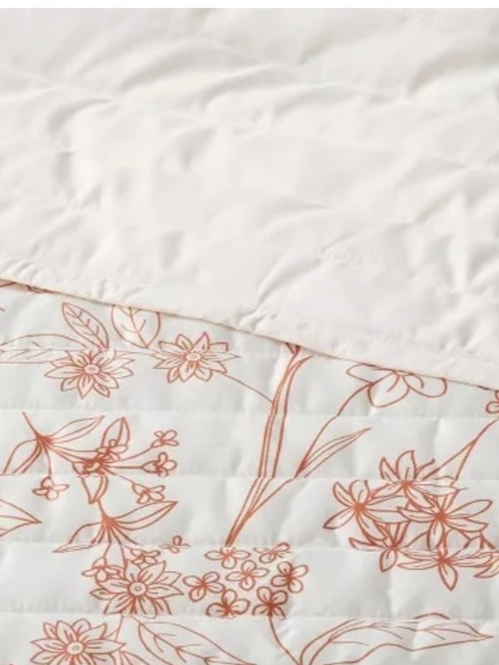 Full Floral Satin Quilt in Copper